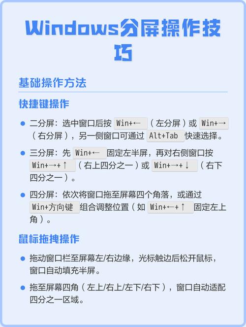 win11分屏快捷键具体操作方法介绍？