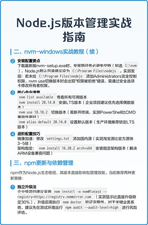 如何高效安装和管理多个Node.js版本在NVM环境下？