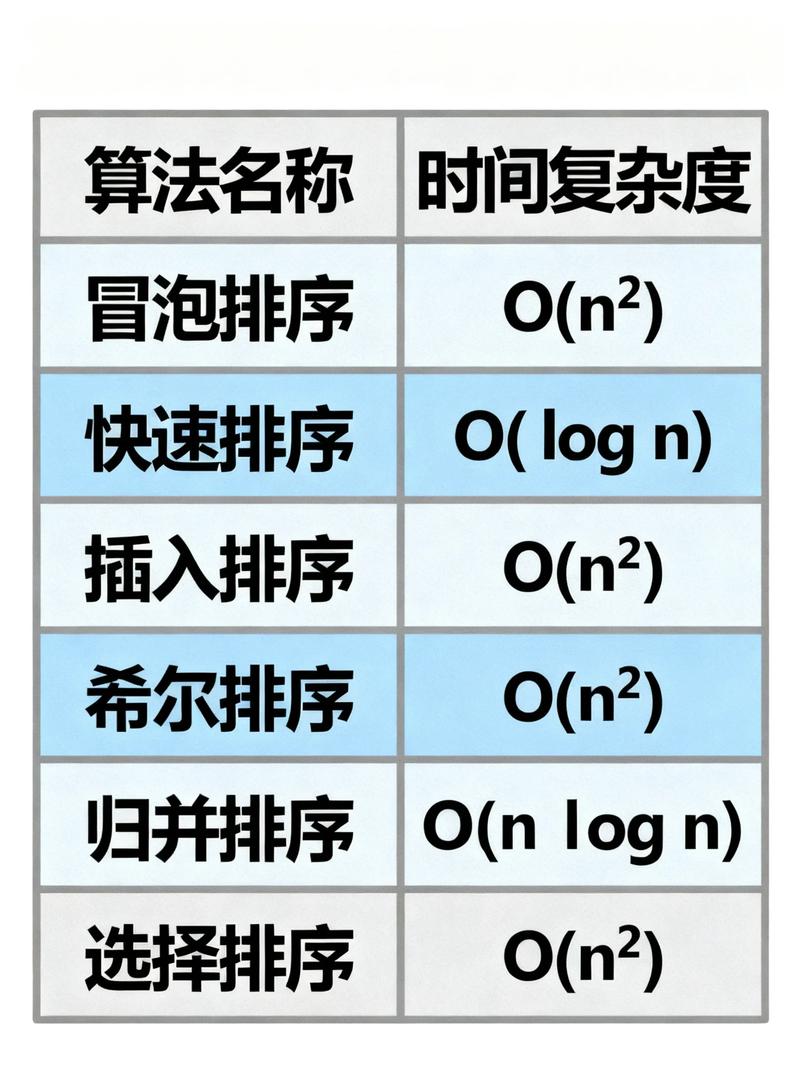 常用排序算法的效率对比有何差异？