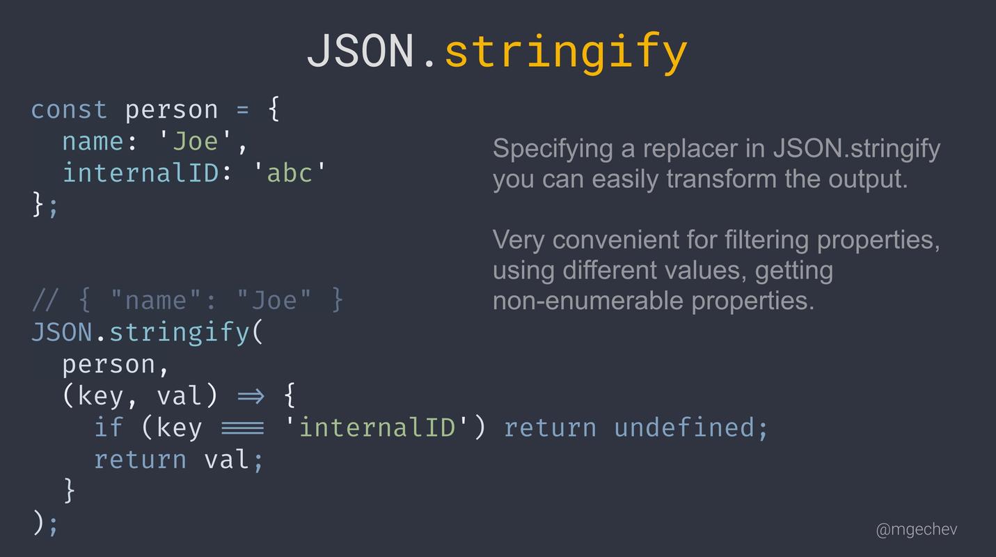 如何详细解释JSON.stringify()函数的使用方法？