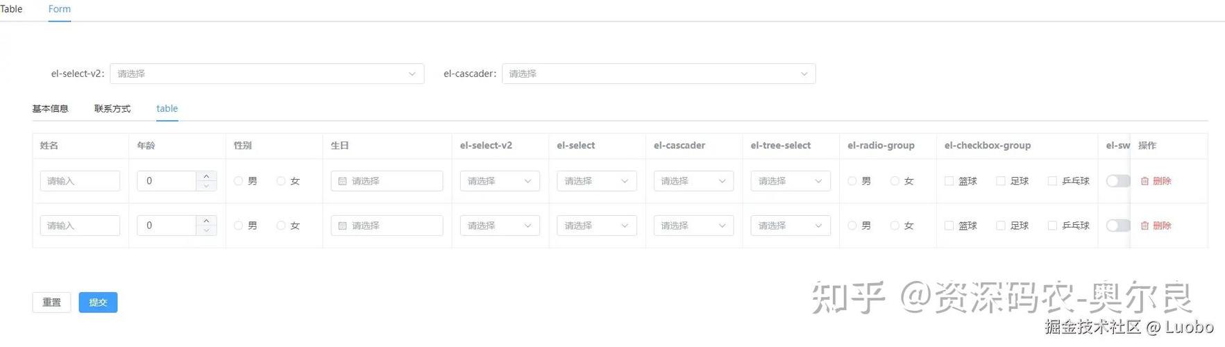 Vue3 Element Plus如何实现表单搜索与重置功能？
