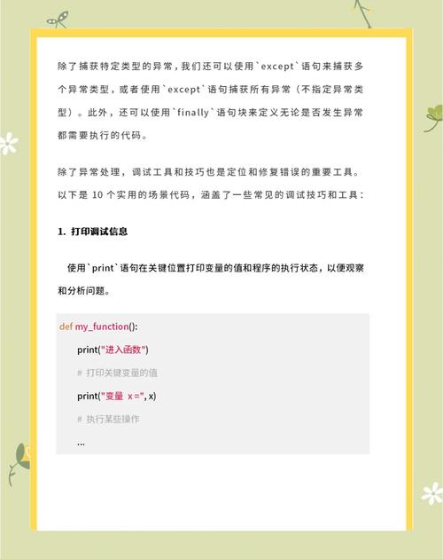 程序异常时，如何进行有效的错误处理和调试？