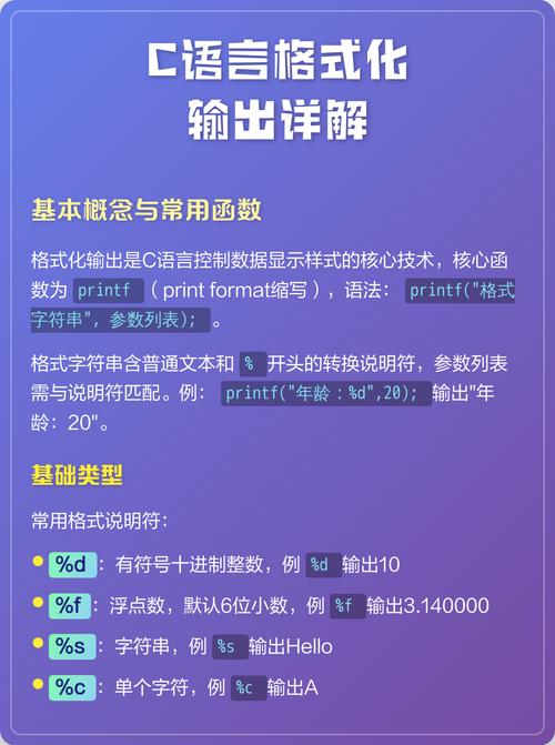 C语言入门：如何掌握格式化输出技巧？