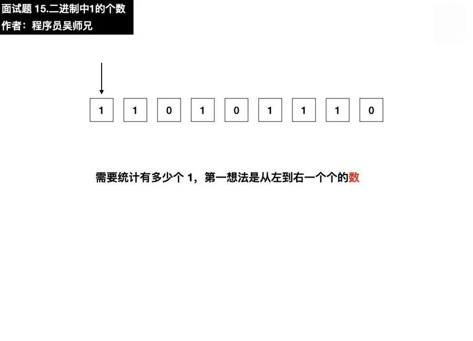 如何统计一个二进制数中1的数量？