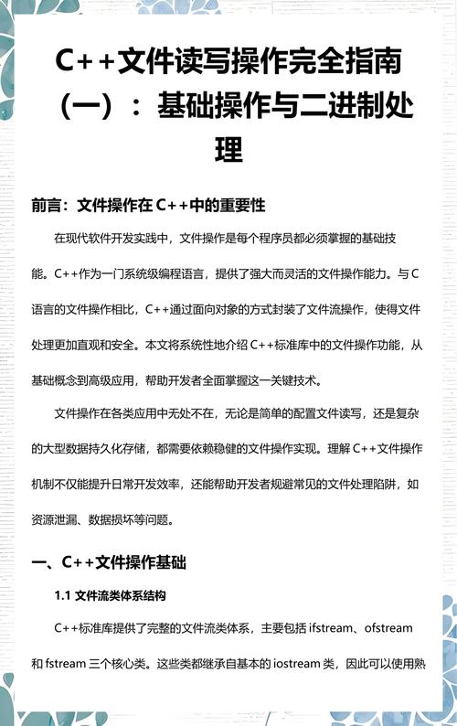 如何详细解析二进制文件的读写操作及实例？