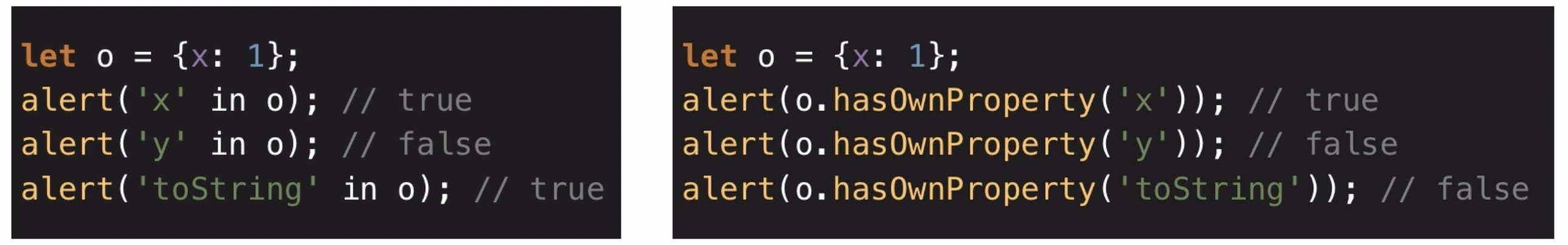JavaScript中如何使用in操作符进行属性存在性检查？