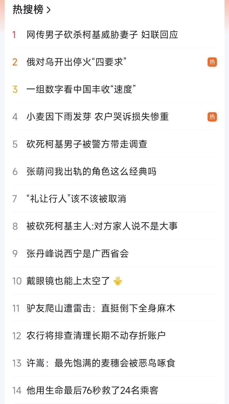 百度热榜速览里最近都有哪些热门话题或事件呢？