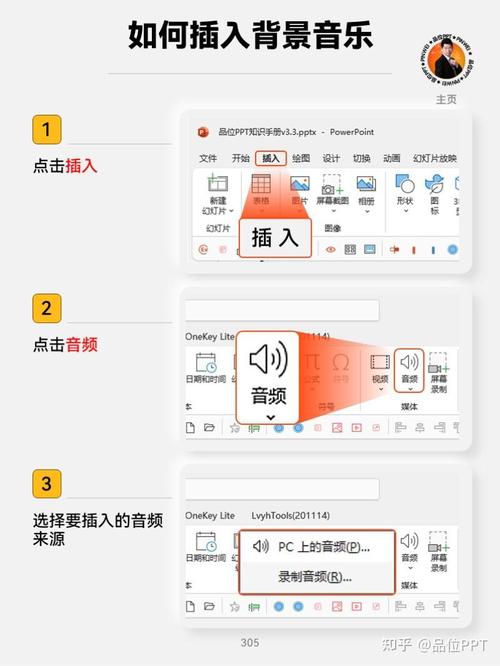 如何插入视频并调整背景音乐？