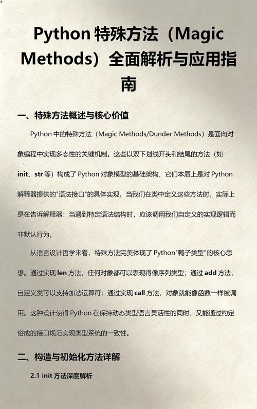 Python里有哪些常用的魔法方法可以探讨？