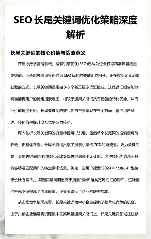 如何通过优化代码和强化SEO核心策略,打造长尾关键词效果最佳?