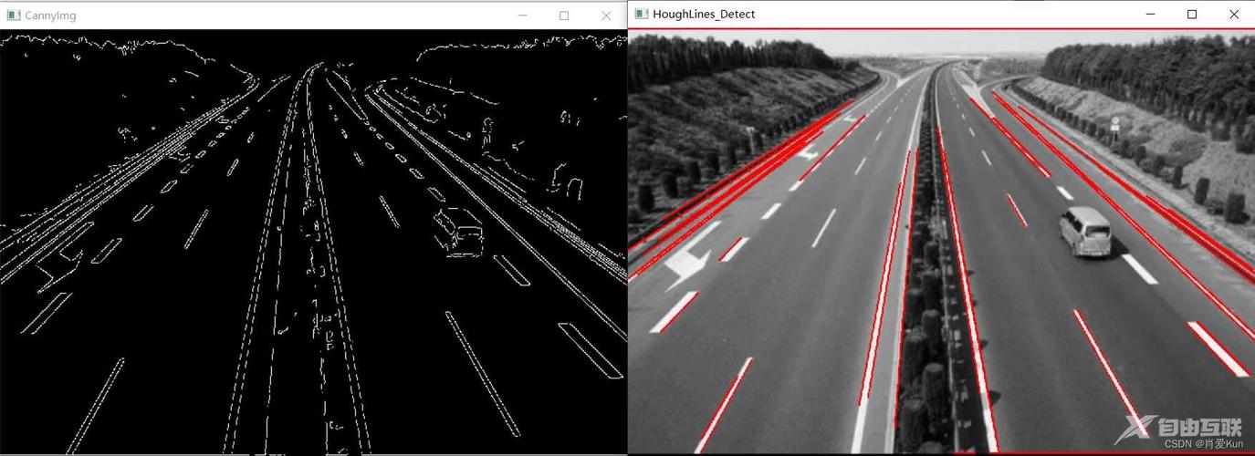如何用OpenCV结合霍夫变换进行道路车道线自动检测？