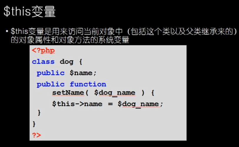PHP中如何使用 $this- 作为变量名？