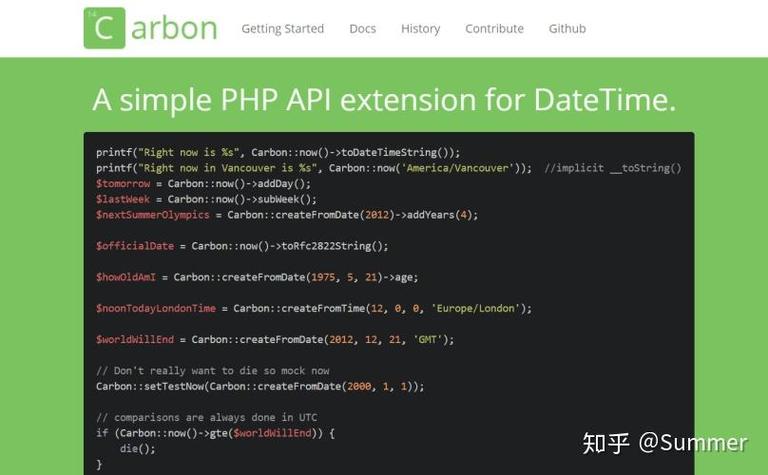 Carbon时间处理类在PHP中的具体应用方法有哪些？