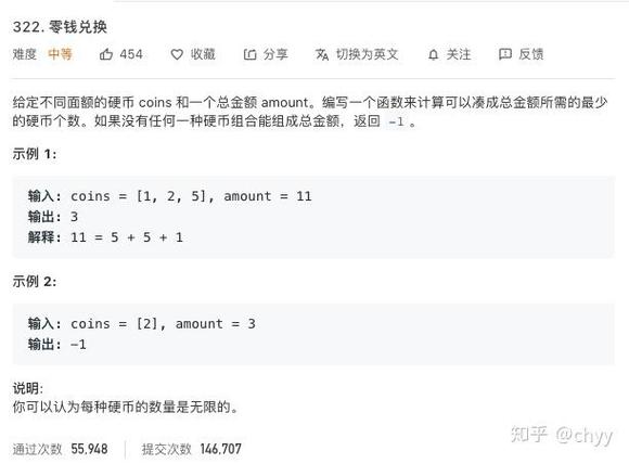 如何用最少的硬币组合实现LeetCode 322题中的零钱兑换？