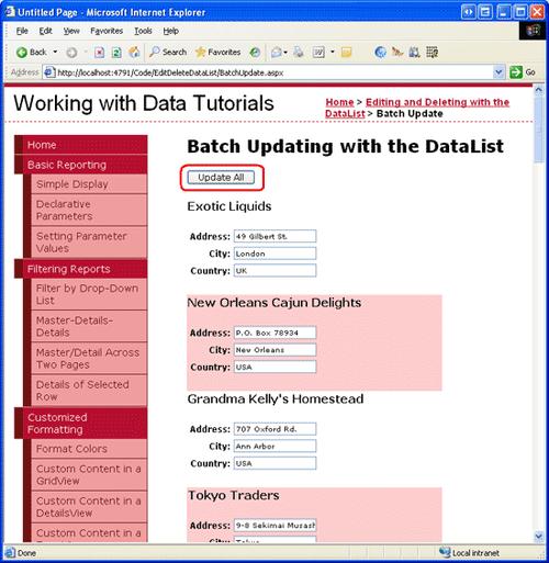 ASP.NET 2.0的GridView如何实现批量数据更新操作？
