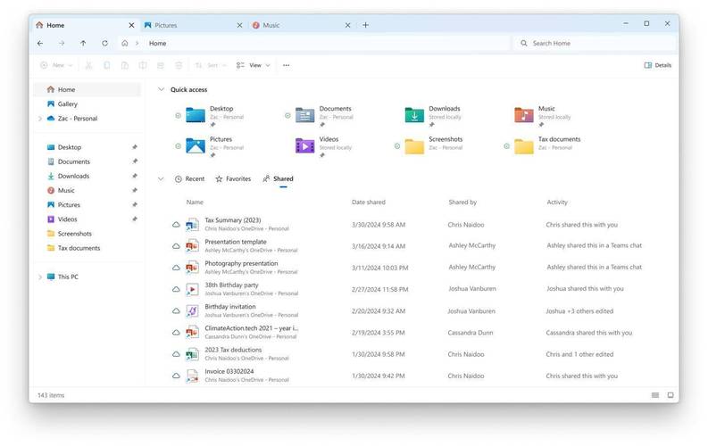 Windows 11 Beta Build 226x1.2048 新增：资源管理器内置图库及分合标签页功能，有何亮点？