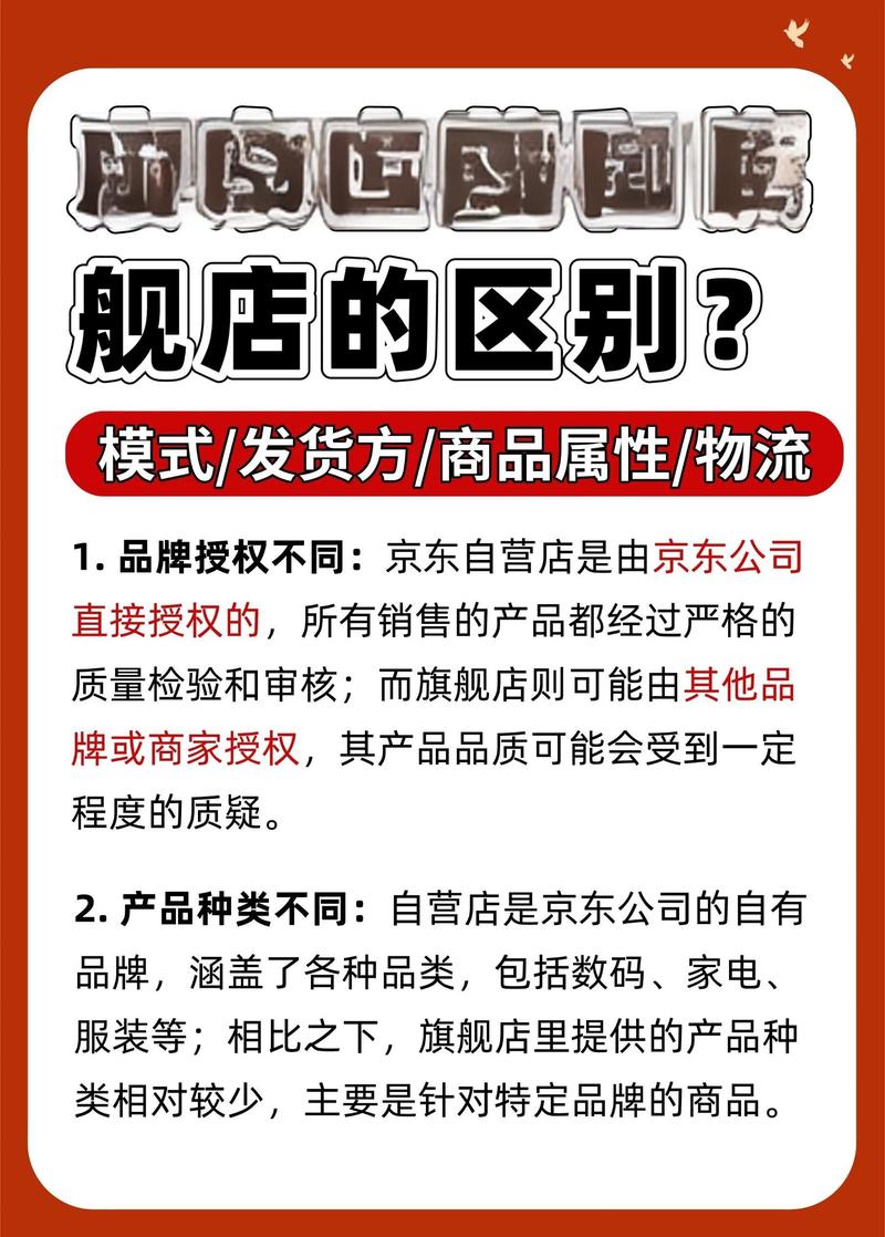 京东自营与官方旗舰店在商品来源和服务保障上有哪些不同之处？