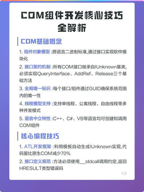 COM组件有哪些特点和优势？