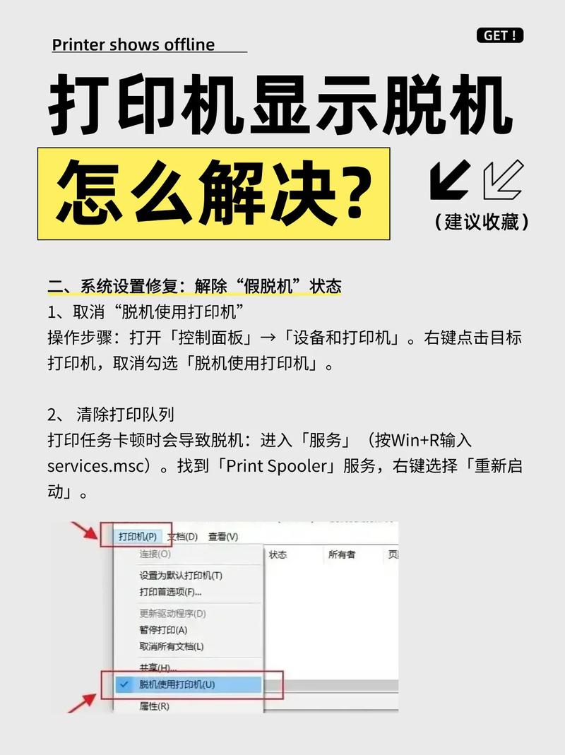 如何使打印机退出脱机状态？