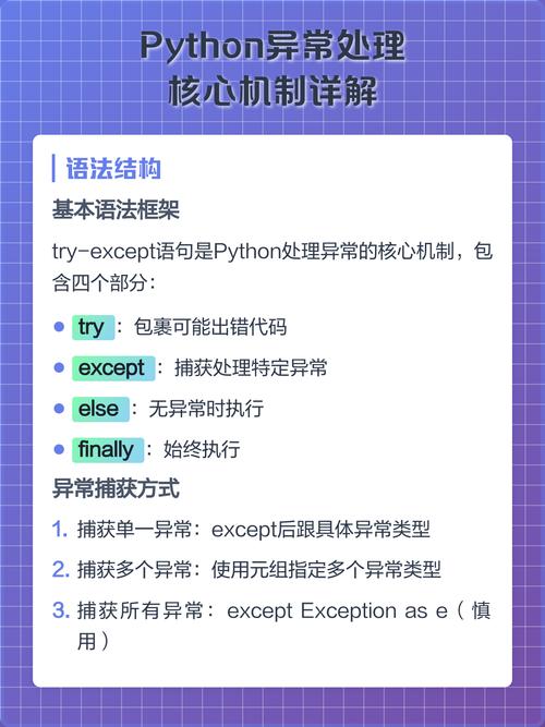 Python中如何详细理解各类异常处理机制？