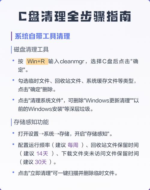 C盘垃圾清理的快捷键是哪个？