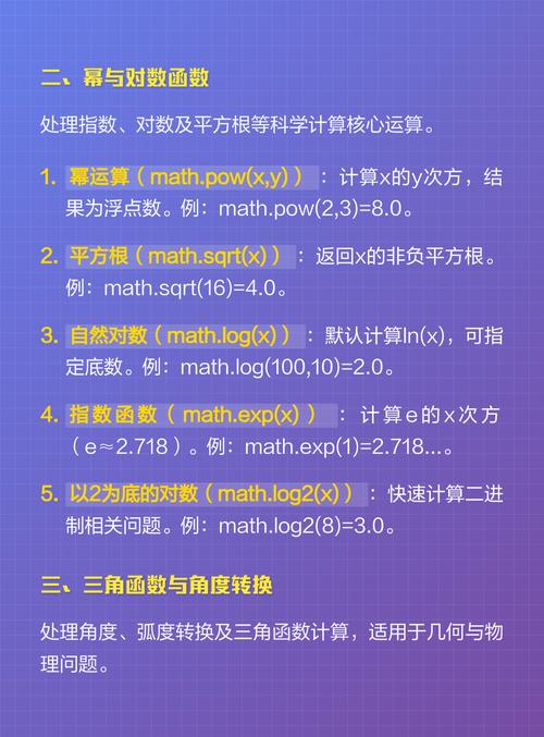 Python 3.x 中math模块如何实现特定数学运算？
