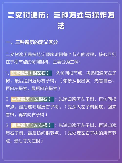 如何实现二叉树的不同遍历方法？