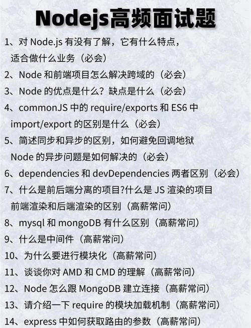 有哪些Node.js相关的前端面试题及解析分享？