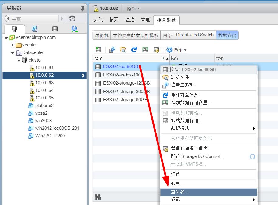 vSphere环境下，4.12版本如何实现数据存储的统一命名策略？