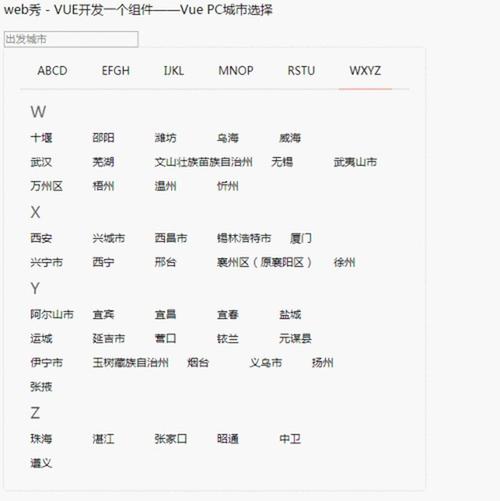 如何通过 Vue 构建高效的城市选择组件？