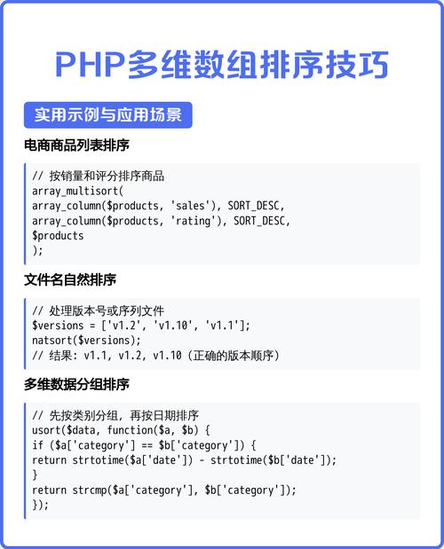 如何编写PHP代码实现多维数组按多个字段排序？