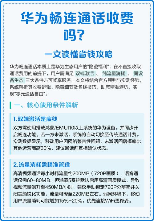 华为畅连通话是按流量计费还是通话费用？