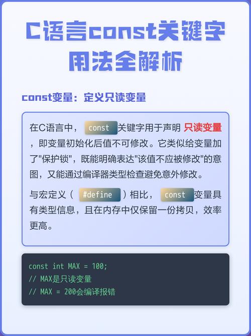 如何深入理解并正确运用C语言中的关键字const？