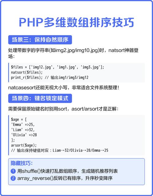 如何编写PHP代码实现多维数组按多个字段排序？