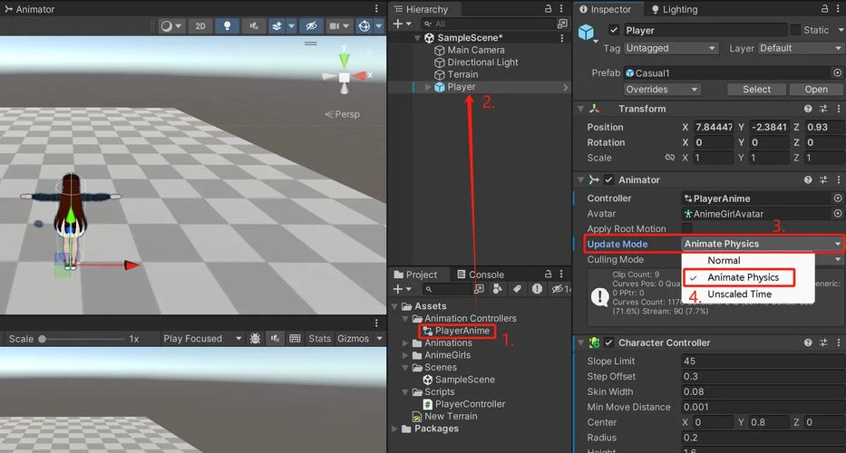 Unity3D中如何设置角色攻击的有效检测范围？