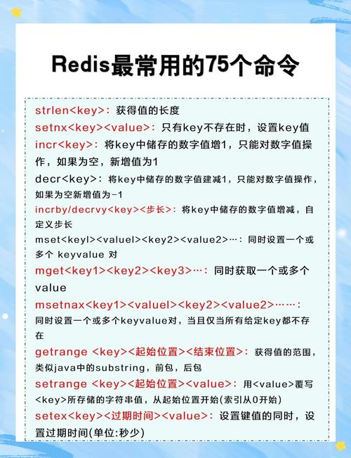 Redis中常用的命令有哪些？
