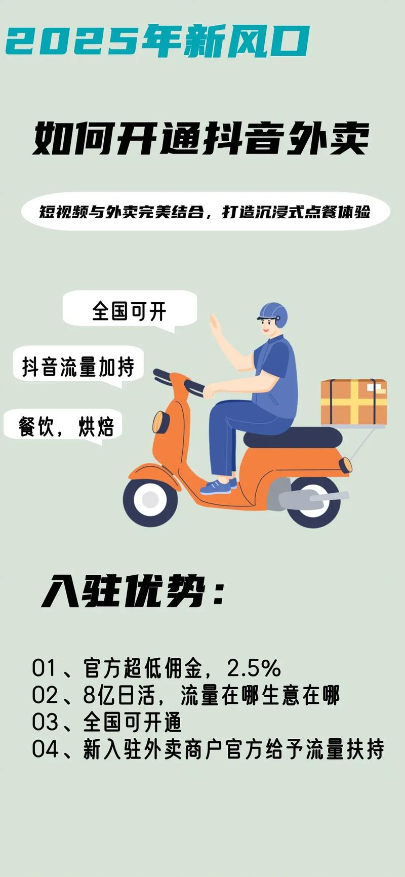 抖音外卖全国上线，如何抢抓商机，免费分享项目思路？
