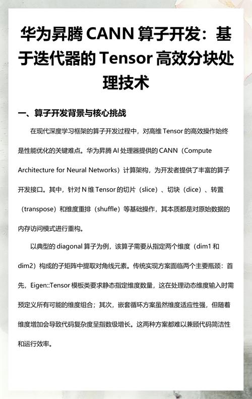 CANN算子如何通过迭代器优化Tensor数据分块切割处理效率？
