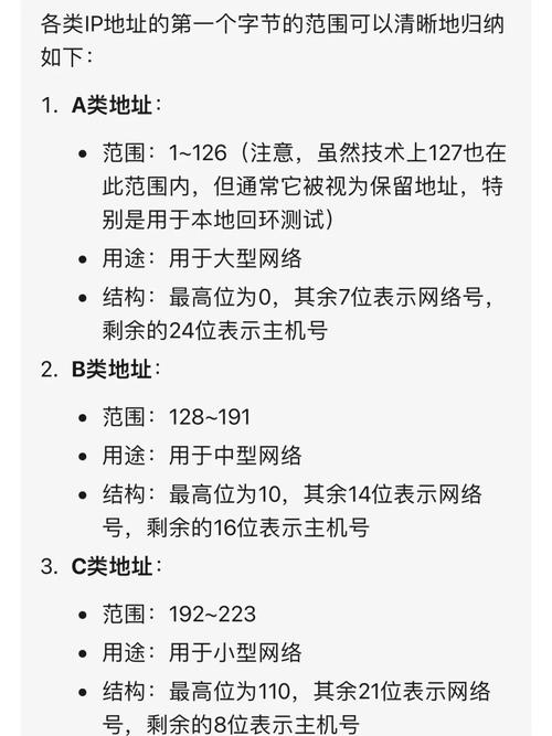 请问IP地址有哪些分类及其具体特点？