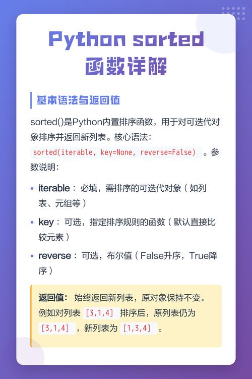 Python的sorted()函数如何实现列表排序？