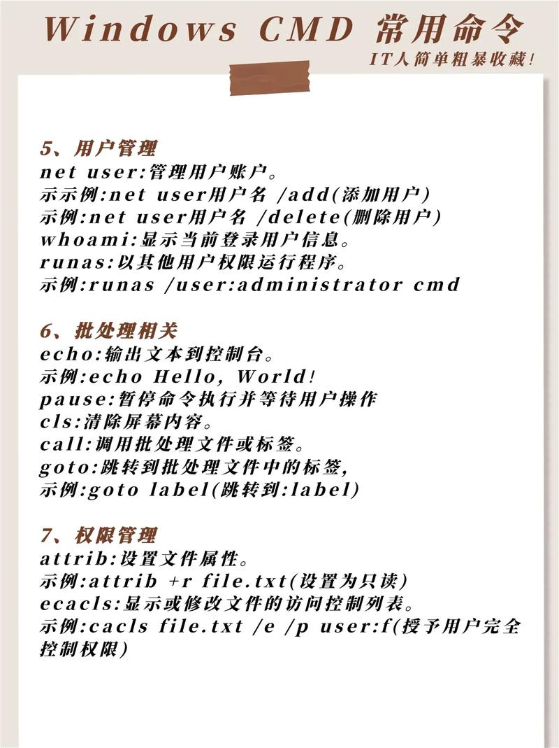Windows运维中，有哪些常用cmd网络命令的详细解析？