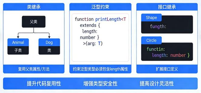 如何正确使用TypeScript中的extends关键字实现继承？