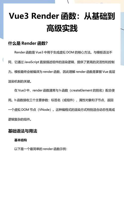 Vue3 render 函数的最佳使用时机详解教程在何时发布？