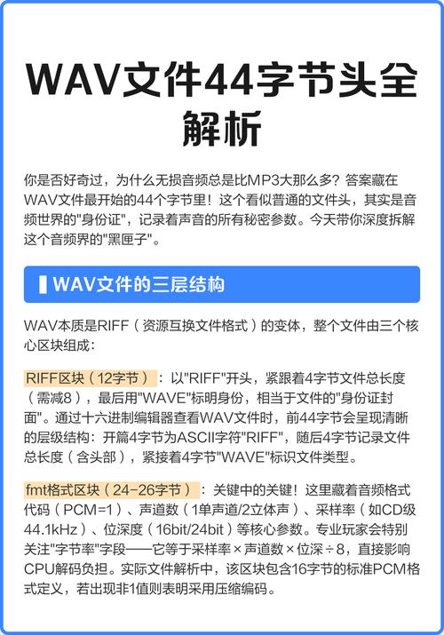 如何详细讲解解析WAV文件的技术方法？